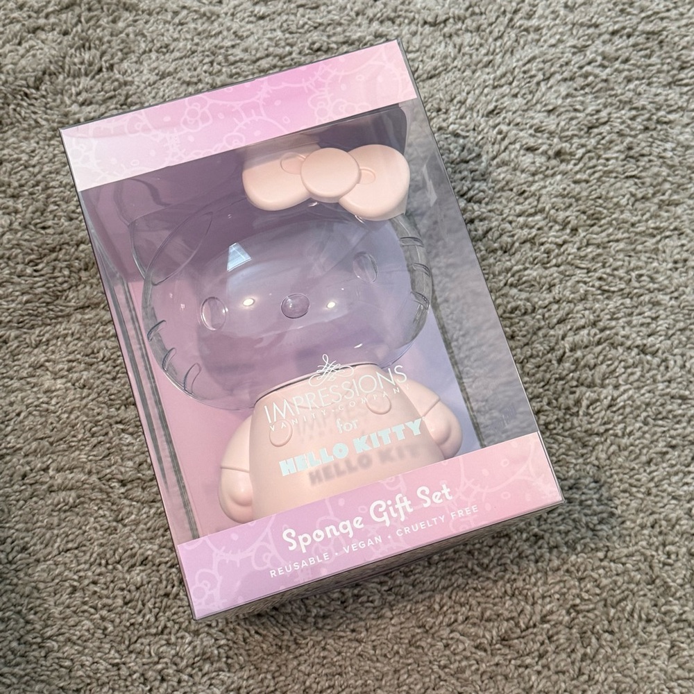 🎀 Impressions Vanity Hello Kitty Sponge Holder – Matte Pink (Brush Holder Too!)